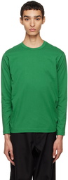 Comme des Garçons Shirt Green Crewneck Long Sleeve T-Shirt