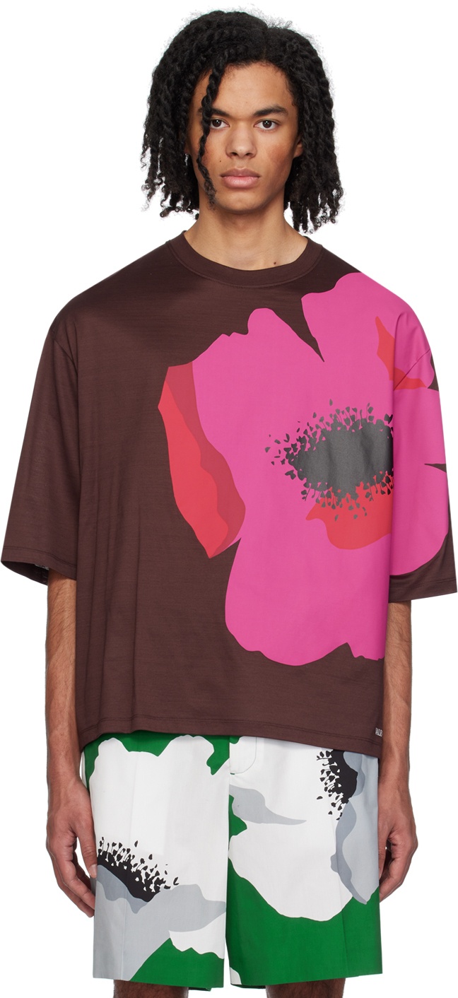Photo: Valentino Burgundy Flower T-Shirt