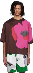 Valentino Burgundy Flower T-Shirt