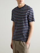 Folk - Striped Organic Cotton-Jersey T-Shirt - Blue