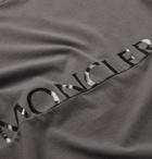 Moncler - Logo-Print Cotton-Jersey T-Shirt - Gray