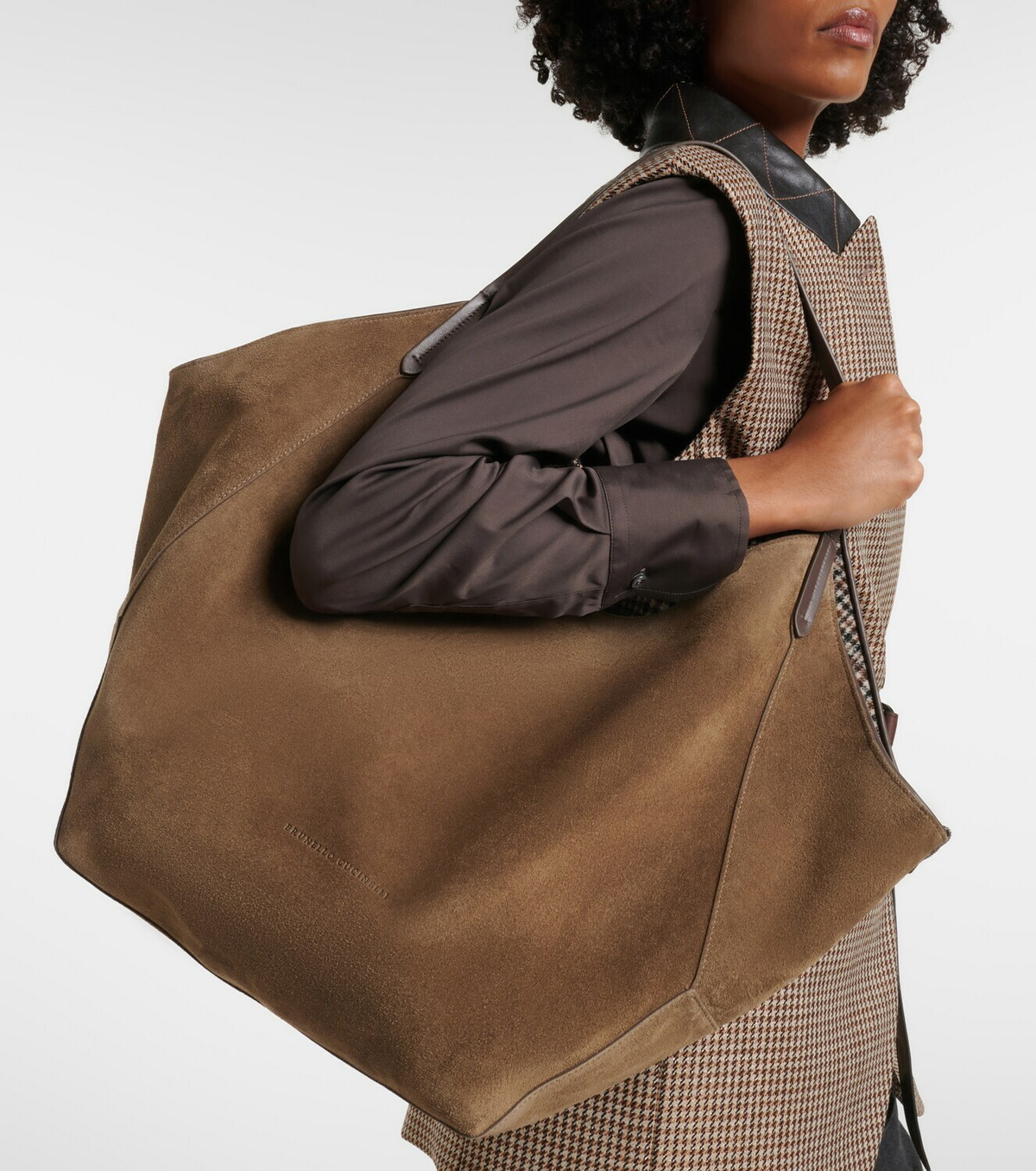 Brunello Cucinelli Medium suede tote bag