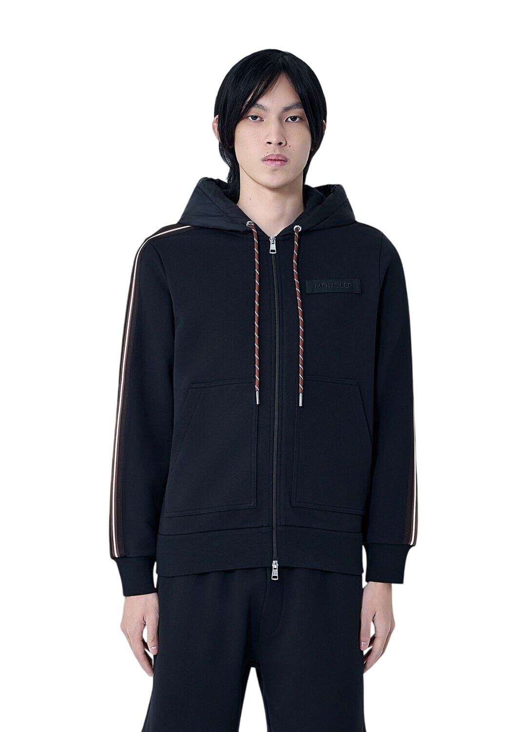 Moncler Men's Genius x Fragment Zip Up Hoody in Black Moncler