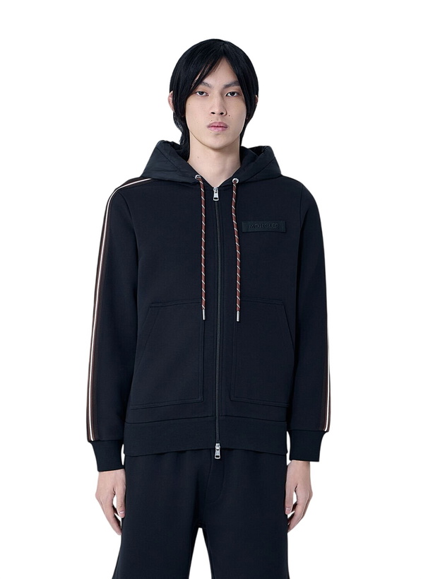 Photo: Moncler Zip-Up Hoodie with Logo Detail