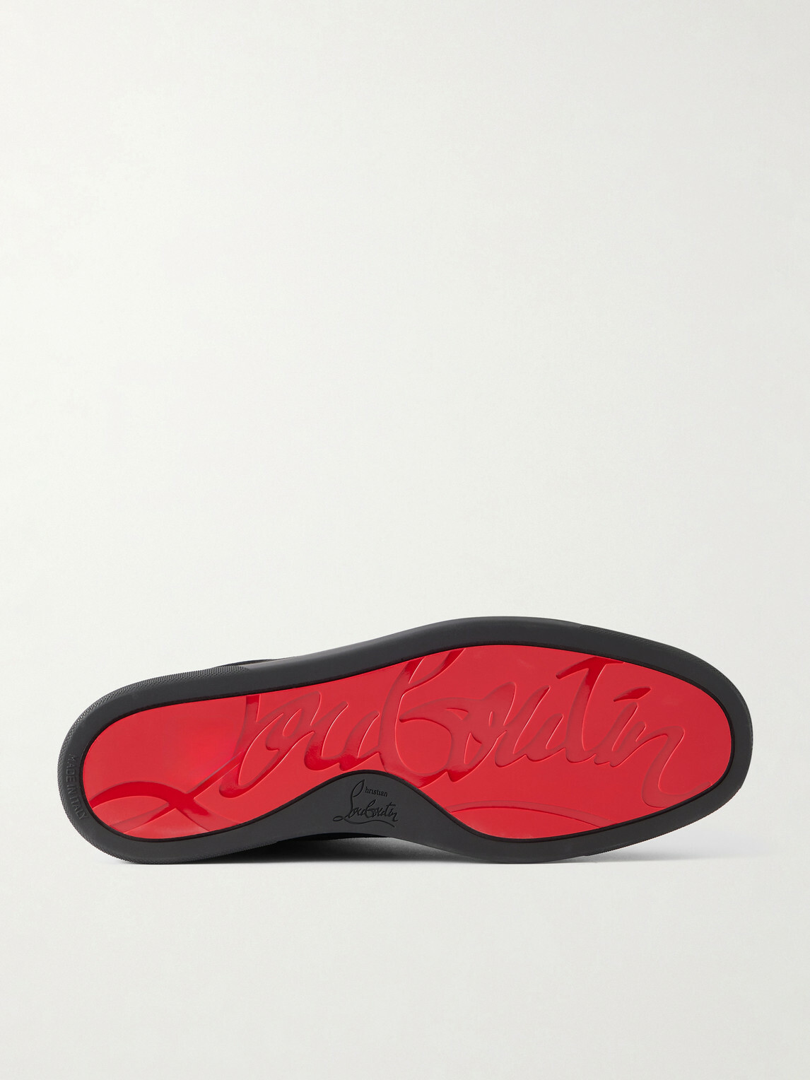 Christian Louboutin - St Louis Suede Slip-On Sneakers - Black