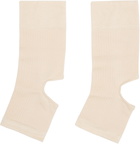 LEMAIRE Beige Cut-Out Rib Gaiter Socks