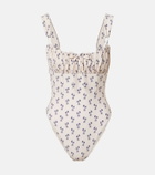 Montce Cynthia floral ruffled swimsuit