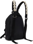 Simone Rocha Black Beaded Utility Bow Backpack