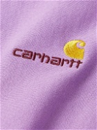 Carhartt WIP - Logo-Embroidered Cotton-Blend Jersey Sweatshirt - Purple