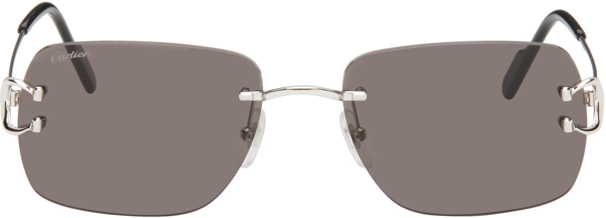 Cartier Silver Classic C Motif Sunglasses