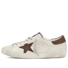 Golden Goose Men's Super Star Leather Sneaker in White/Brown