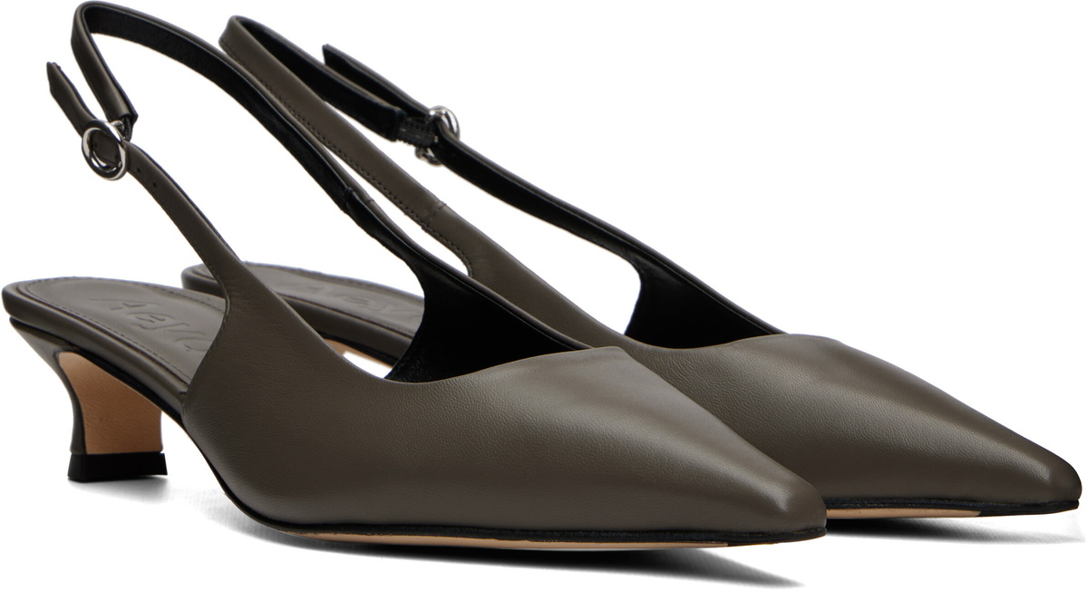 Aeyde Gray Catrina Slingback Heels