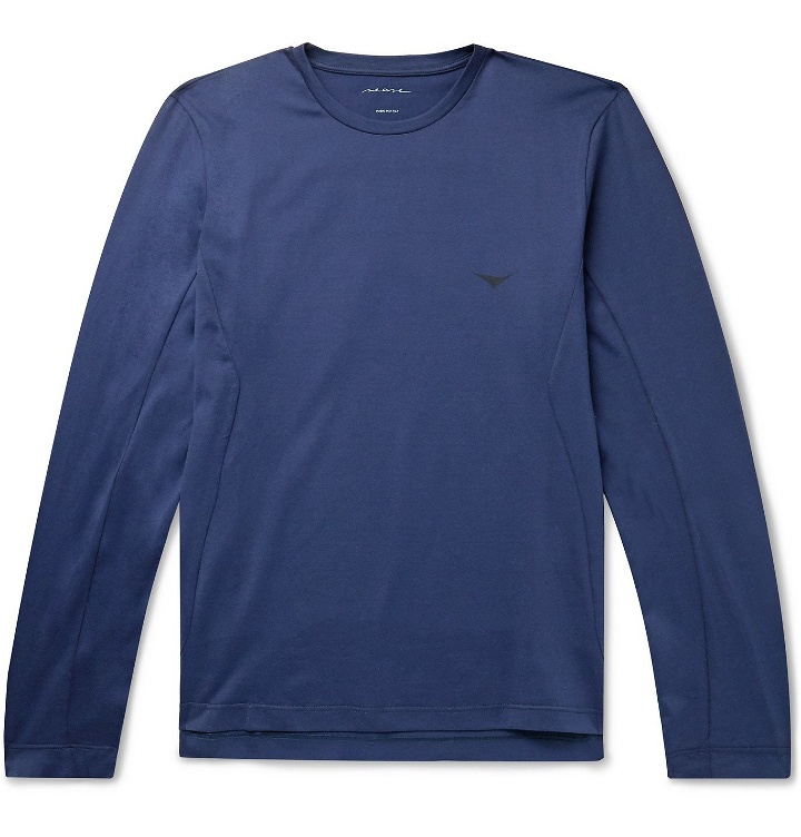 Photo: Sease - Logo-Print Cotton-Blend Jersey T-Shirt - Blue