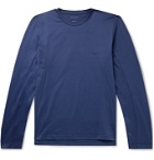 Sease - Logo-Print Cotton-Blend Jersey T-Shirt - Blue