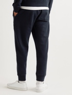Kingsman - Slim-Fit Logo-Embroidered Brushed Cashmere Sweatpants - Blue
