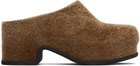 Dries Van Noten Brown Shearling Slip-on Loafers
