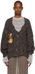 VITELLI Brown Embroidered Cardigan