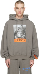 Heron Preston Gray Printed Hoodie