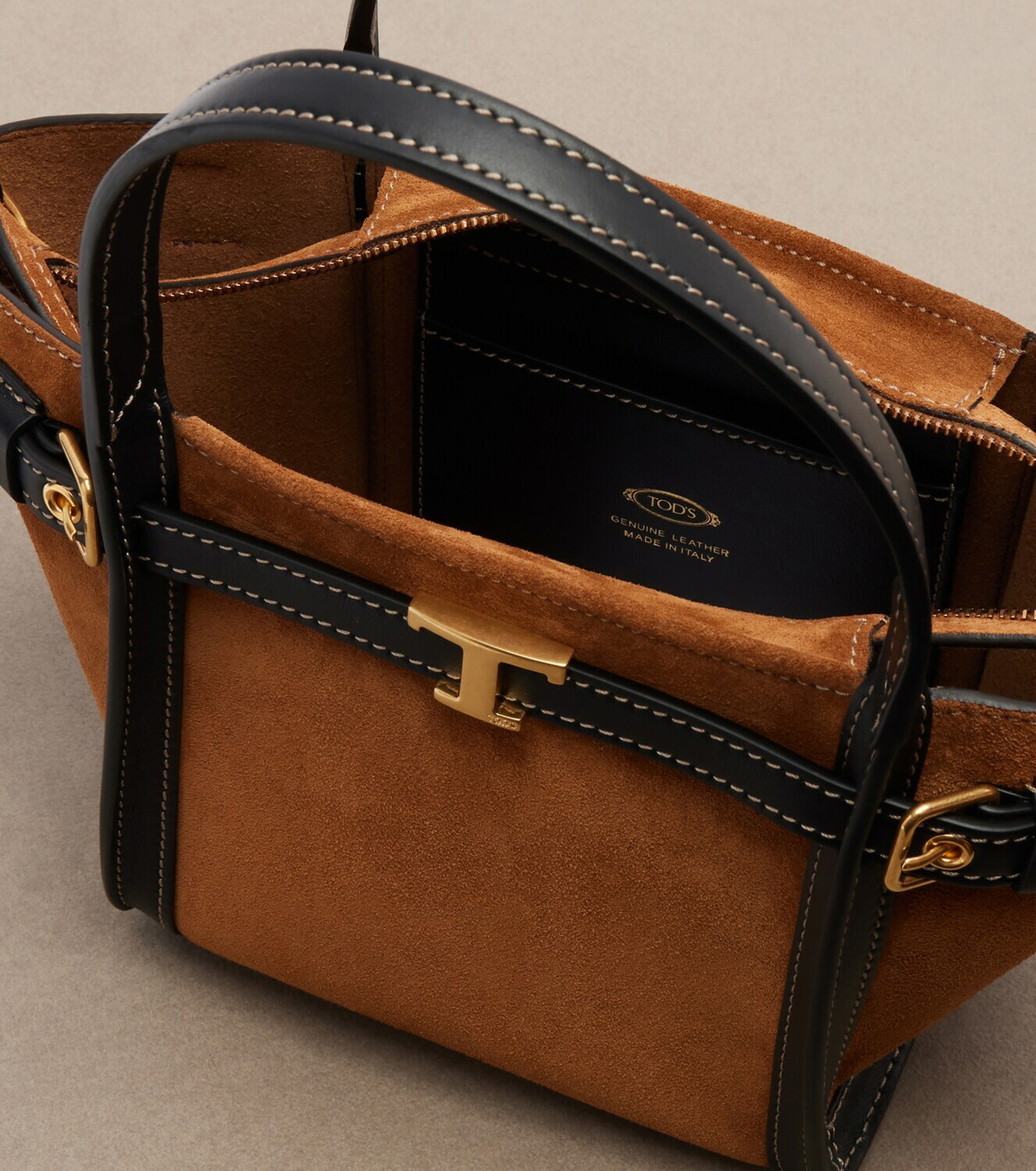 Tod's T Timeless suede tote bag