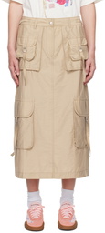 Acne Studios Beige Cargo Maxi Skirt