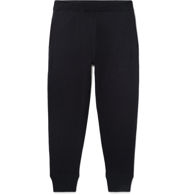 Photo: The Row - Louis Tapered Cotton and Cashmere-Blend Sweatpants - Blue