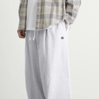 Anglan Men's Steady Sweat Balloon Pants in White Melange