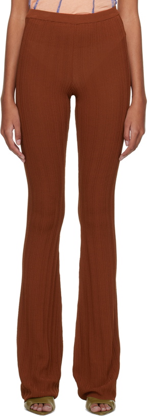 Photo: Marco Rambaldi SSENSE Exclusive Brown Elasticized Trousers
