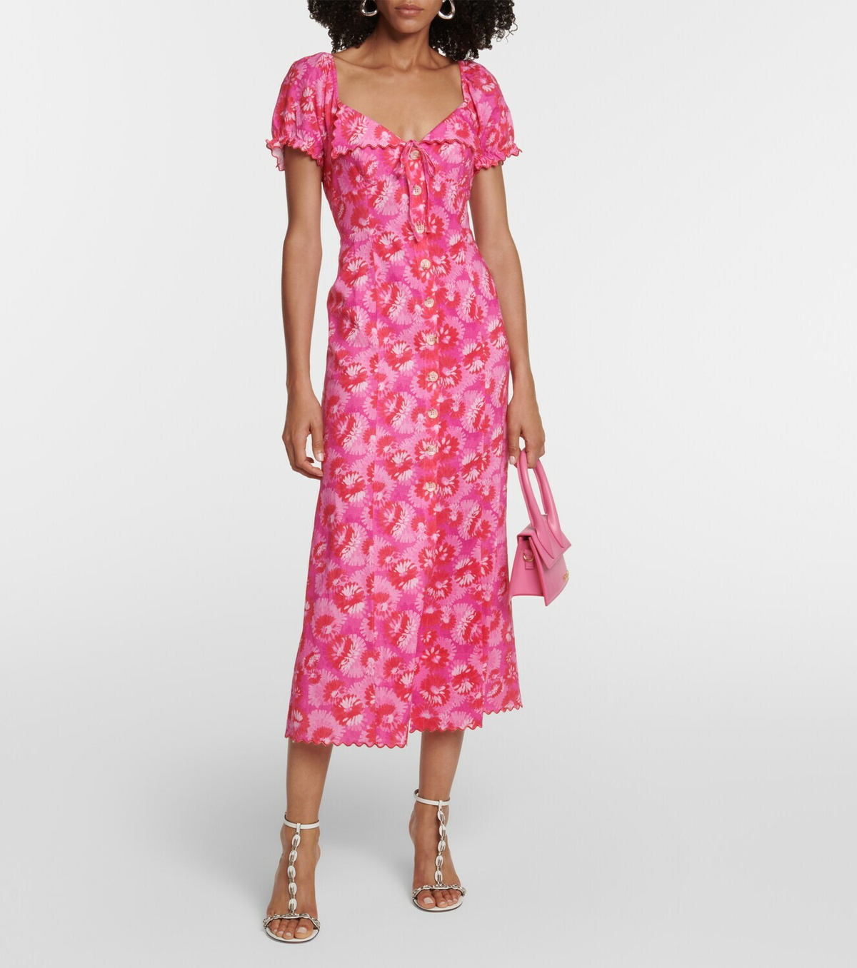 【Rixo】 Briellaプリントリネンブレンドミディドレス Rixo Briella printed linen-blend midi dress Rixo