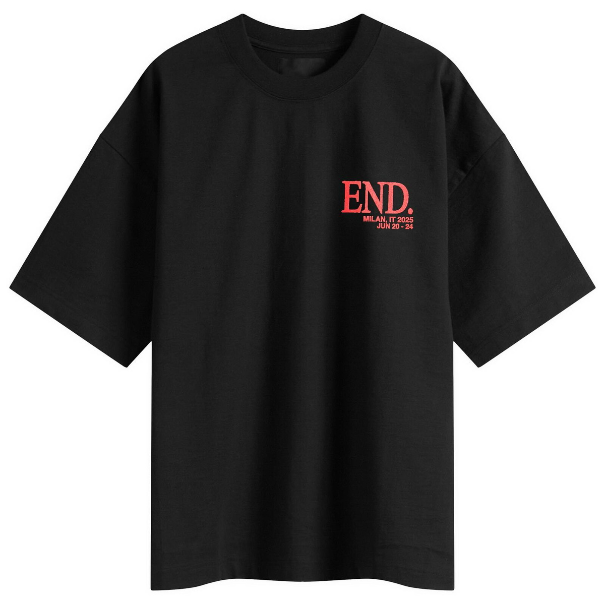 END. SS26 Milan Fashion Week T-Shirt in Black
