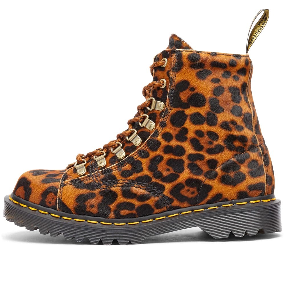 Dr. Martens Women s Barton 8 Eye Boot in Leopard in Leopard Hair