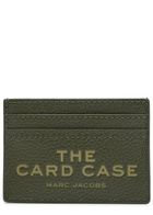 Marc Jacobs The Card Case Grained Leather Card Holder - Dark Green - One Size