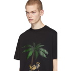 Palm Angels Black Burning Skeletons T-Shirt