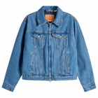 Levi's Men's x Sky High Farm Universe Zip Trucker Jacket in Mid Stone Wash