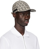 Ferragamo Beige & Black Gancini Baseball Cap