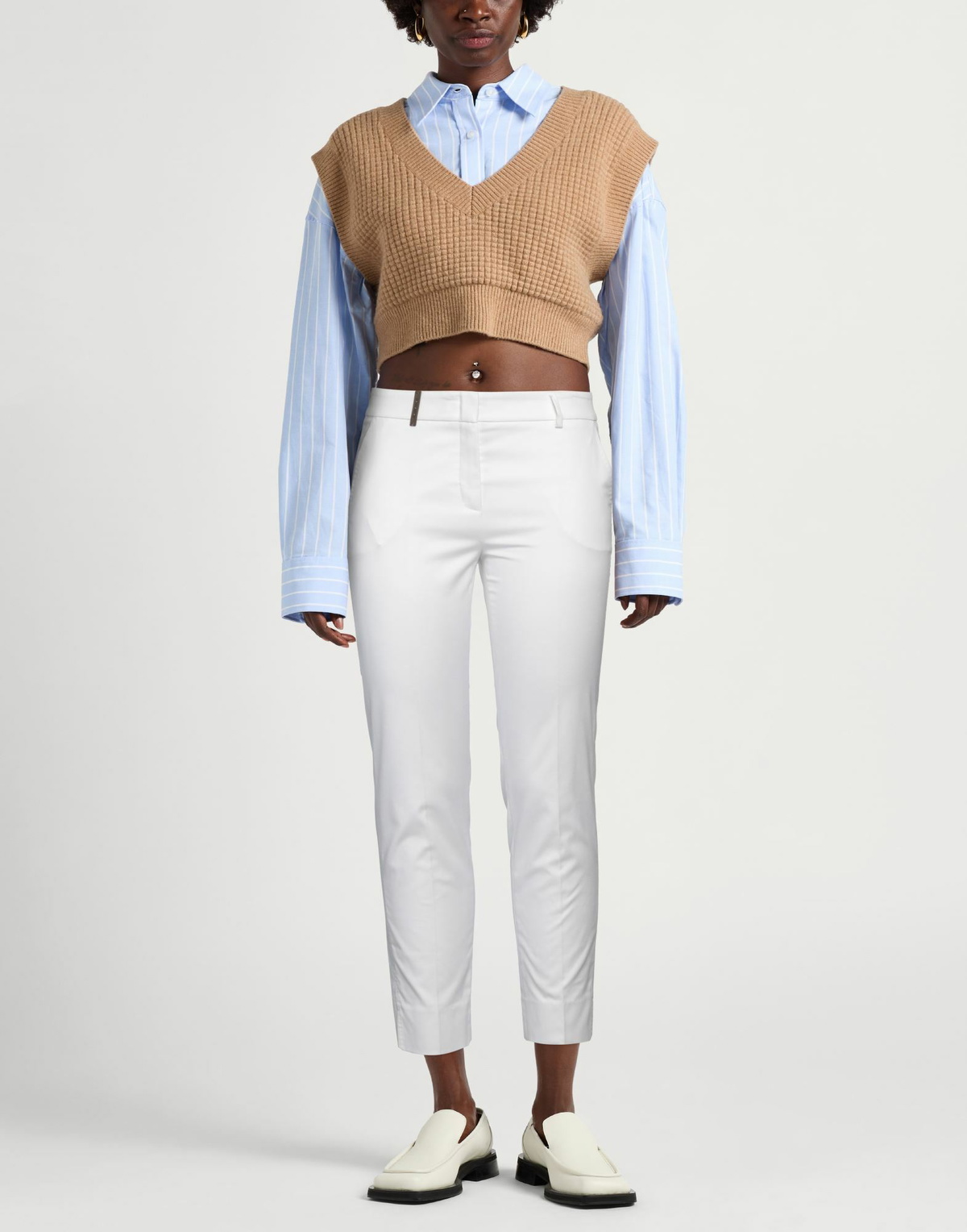 Peserico Womens Pants in White