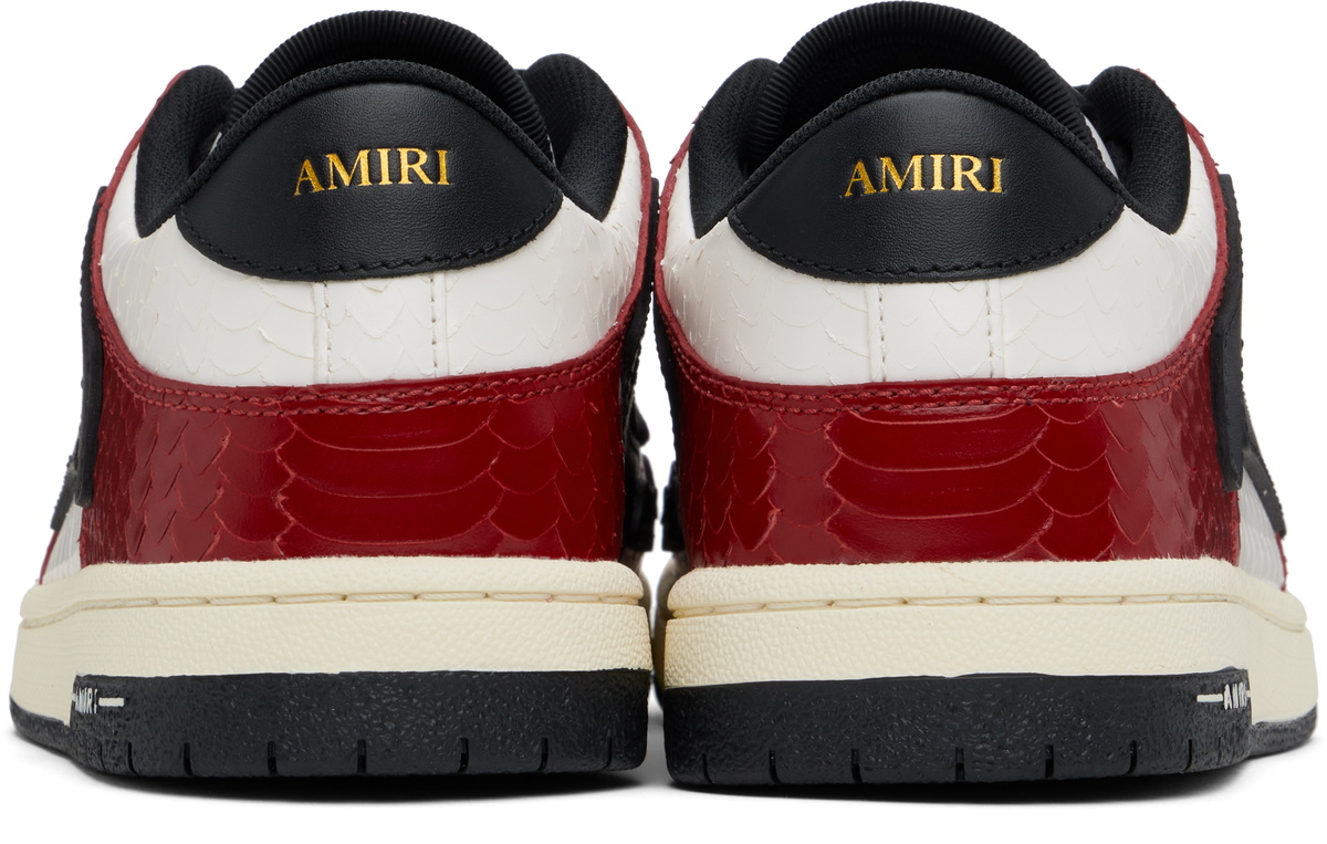 【個性を放つ】AMIRI ブラック＆レッド Skel-Top Low スニーカー AMIRI Black & Red Skel-Top Low Sneakers Amiri