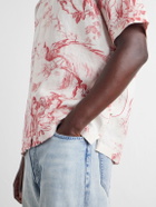 Orlebar Brown - Maitan Camp-Collar Printed Linen Shirt - Red