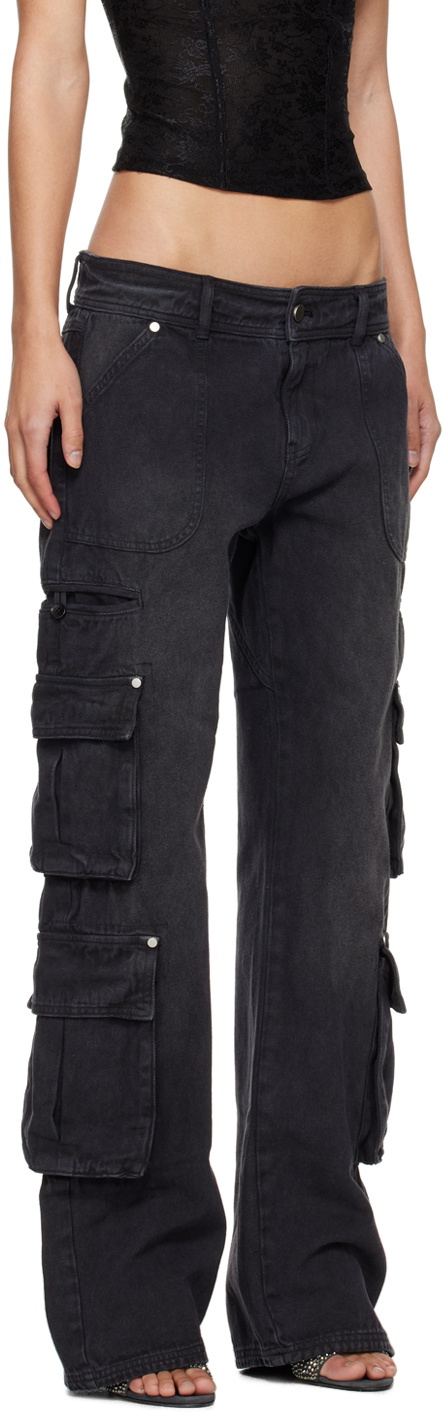 GUIZIO Black Hayes Cargo Pants