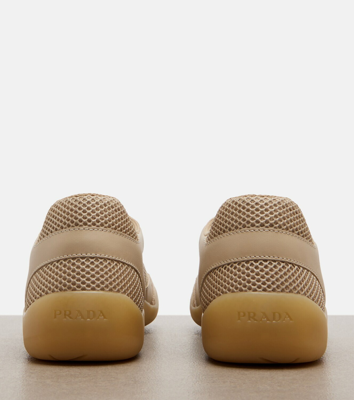 Prada Speedrock leather-trimmed sneakers
