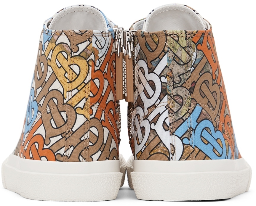 Burberry Kids Multicolor Monogram Map Sneakers