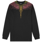 Marcelo Burlon Long Sleeve Bezier Wings Tee