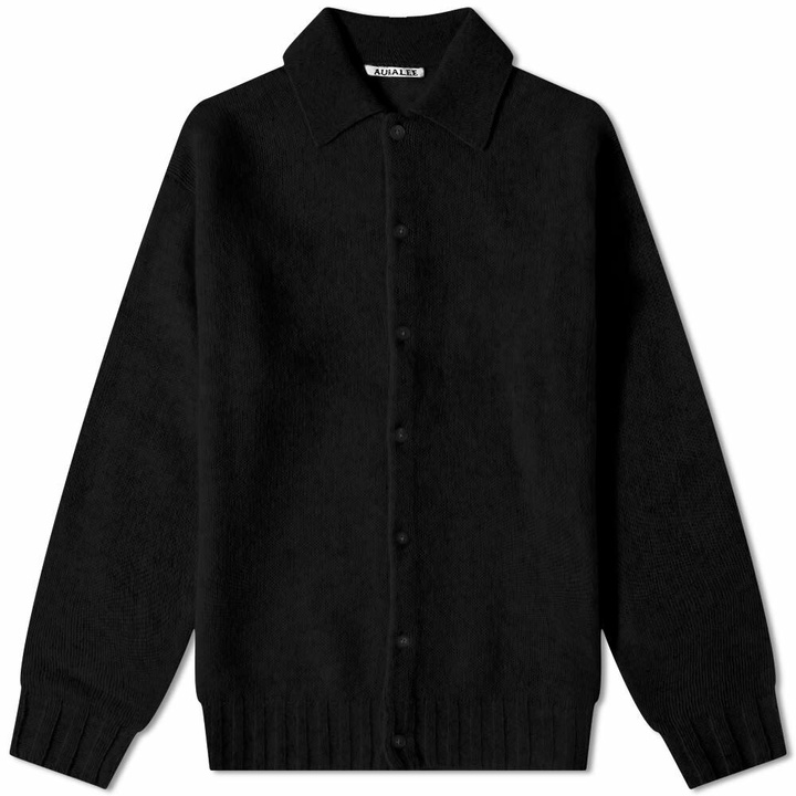 Photo: Auralee Men's Cashmere Mix Cardigan in Black