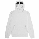 C.P. Company Men's Goggle Popover Hoody in Grey Melange