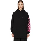 Marcelo Burlon County of Milan Black SSENSE Exclusive Pras Feather Hoodie