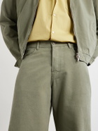 Mr P. - Edward Straight-Leg Linen Trousers - Green