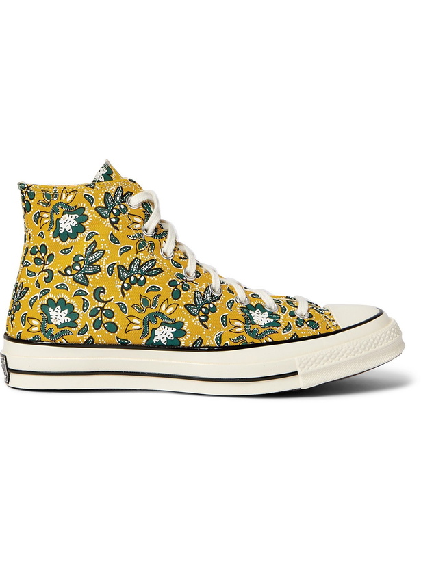 Photo: CONVERSE - Chuck 70 Paisley-Print Canvas High-Top Sneakers - Yellow