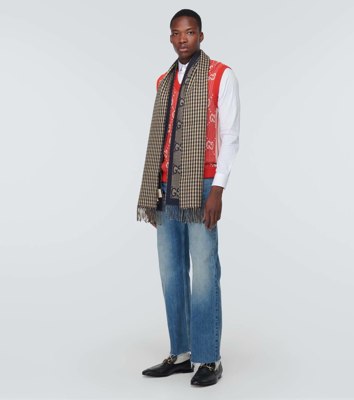 Gucci Checked wool scarf
