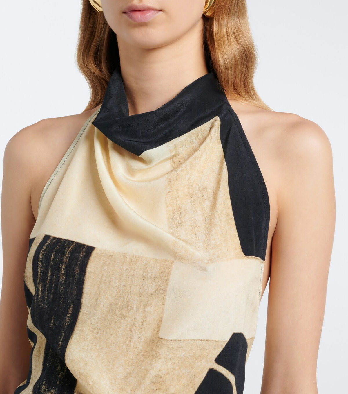 SIR Sona printed silk top