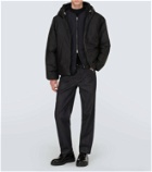 Jil Sander Leather-trimmed down jacket