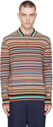 Paul Smith Multicolor Stripe Long Sleeve Polo